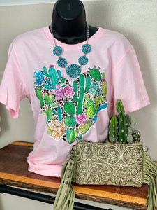 Heart Cactus Tee SIZE SMALL