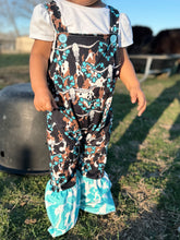 Load image into Gallery viewer, Turquoise Longhorn Overall
