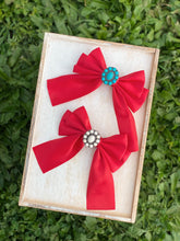 Load image into Gallery viewer, Red Western Hair Bow
