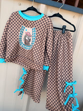 Load image into Gallery viewer, Turquoise Checkered Set
