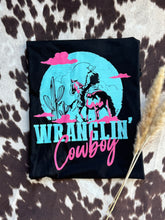 Load image into Gallery viewer, Wranglin cowboy Tee
