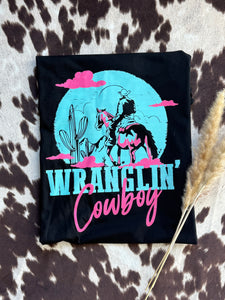 Wranglin cowboy Tee