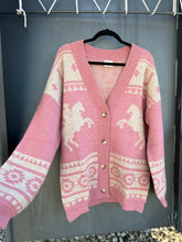Load image into Gallery viewer, Harlow Horse Cardigan - Pink
