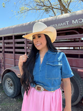 Load image into Gallery viewer, Denim Rodeo Top
