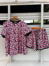 Load image into Gallery viewer, Pink Cow print Short Set
