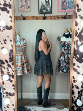 Load image into Gallery viewer, Black Halter Dot Dress

