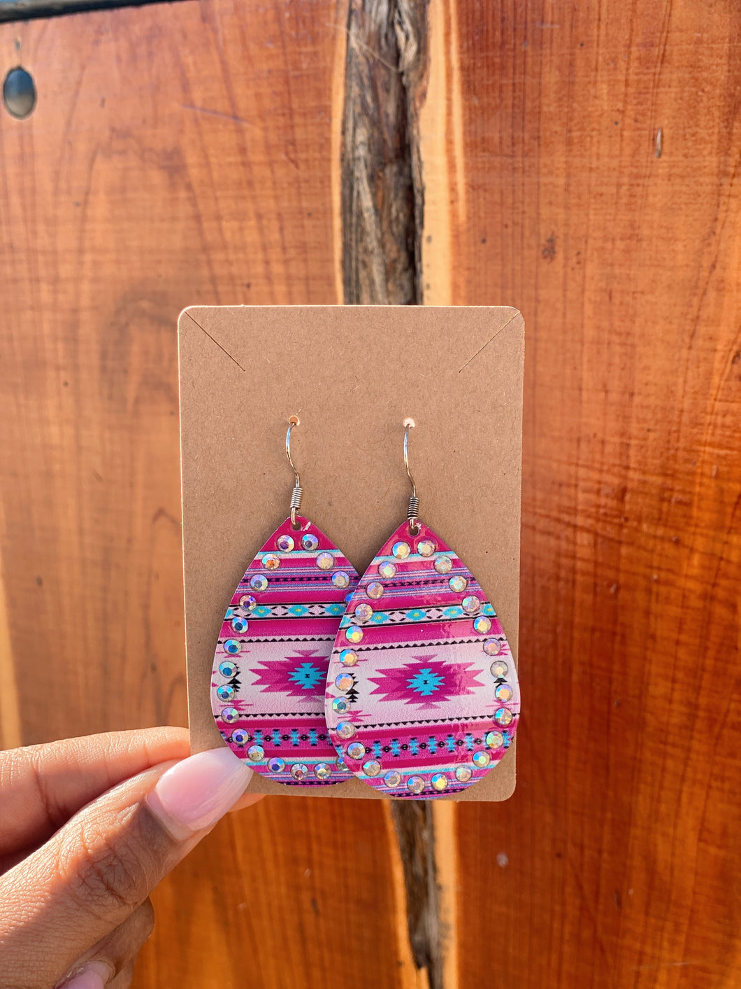 Aztec Pink Earrings