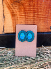 Load image into Gallery viewer, Rustic Stone Turquoise Studs
