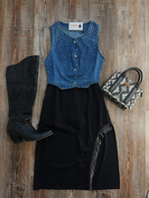 Load image into Gallery viewer, Rhinestone Denim Vest
