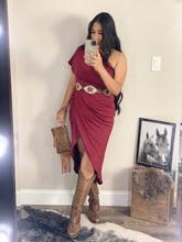 Load image into Gallery viewer, Leandra Burgundy Dress
