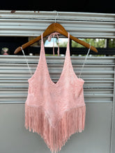Load image into Gallery viewer, Fringe Halter Top  - Pink
