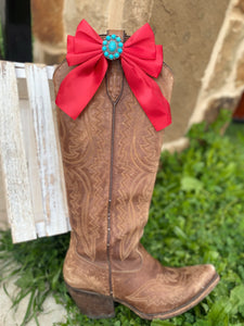 Red Western Hair Bow