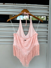 Load image into Gallery viewer, Fringe Halter Top  - Pink
