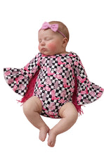 Load image into Gallery viewer, Checkered Fringe Romper
