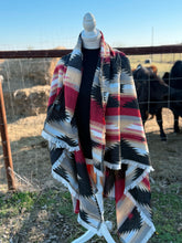 Load image into Gallery viewer, Red Aztec Scarve Shawl
