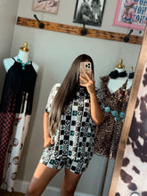 Load image into Gallery viewer, Western Checkered Short Set
