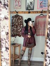 Load image into Gallery viewer, Amora Leather Dress - Wine
