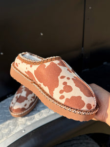 Cow Print Slippers