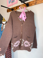 Load image into Gallery viewer, Pink Chocolate Horse Cardigan
