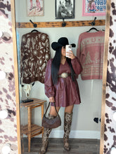 Load image into Gallery viewer, Amora Leather Dress - Wine
