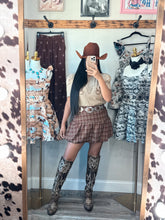 Load image into Gallery viewer, Rust Plaid Skirt
