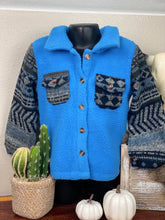 Load image into Gallery viewer, Blues Aztec Shacket
