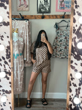 Load image into Gallery viewer, Leopard Checkered Short Set
