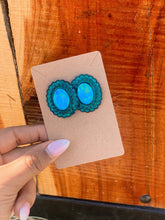 Load image into Gallery viewer, Rustic Stone Turquoise Studs
