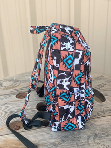 Aztec Cowprint Mini Backpack