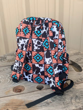 Load image into Gallery viewer, Aztec Cowprint Mini Backpack
