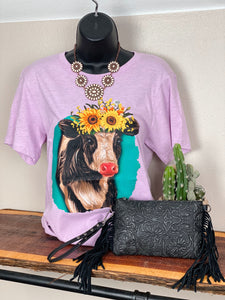 Sunflower Cow Tee SIZE SMALL